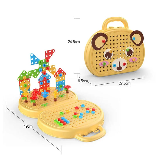 Montessori Drill & Build™ – Creative Engineering Toy Set